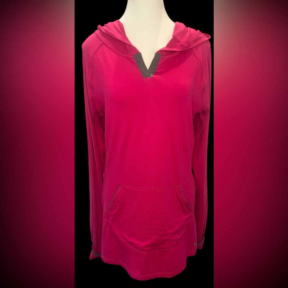 LAYER 8 Performance Tunic athletic hoodie Bright Pink Size Large Yoga